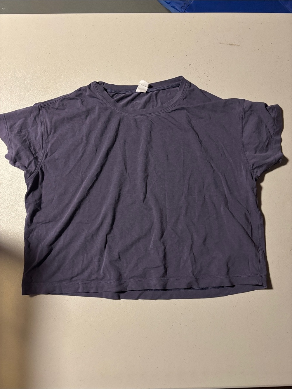 lululemon athletica Boxy Crop Tee - Slate Blue